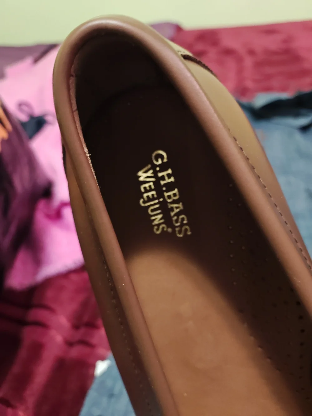 G.H. Bass & Co. Two-Tone Brown and White Penny Loafers 14
